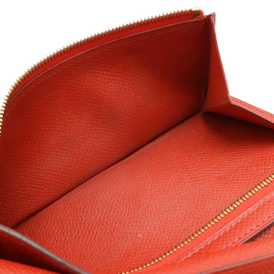 HERMES エルメス ベアン クラシック 2つ折長財布 二つ折り長財布 ヴォーエプソン レザー ヴァーミリオン オレンジレッド系 ゴールド金具 | HERMES | 08