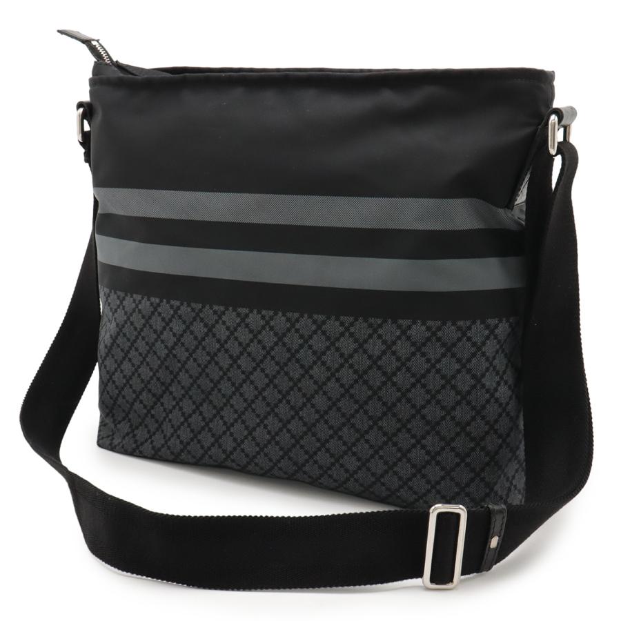 GUCCI グッチ ディアマンテ ショルダーバッグ 斜め掛け ナイロン レザー ブラック 黒 グレー シルバー金具 270410 | GUCCI | 01