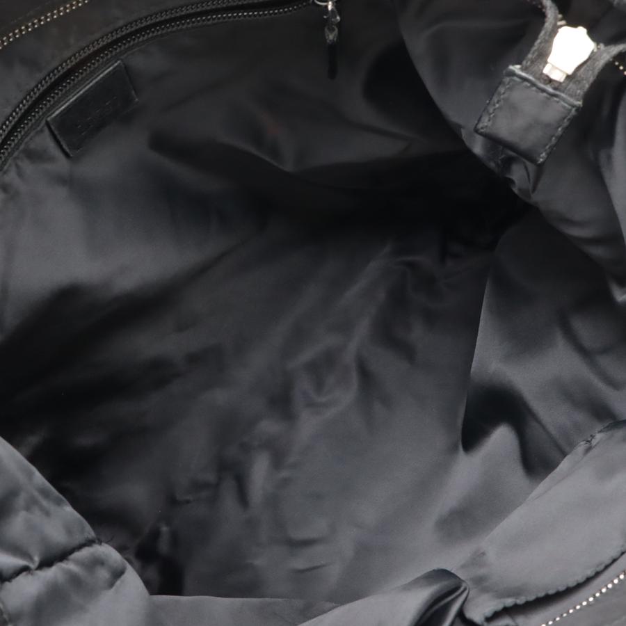 GUCCI グッチ ディアマンテ ショルダーバッグ 斜め掛け ナイロン レザー ブラック 黒 グレー シルバー金具 270410 | GUCCI | 06