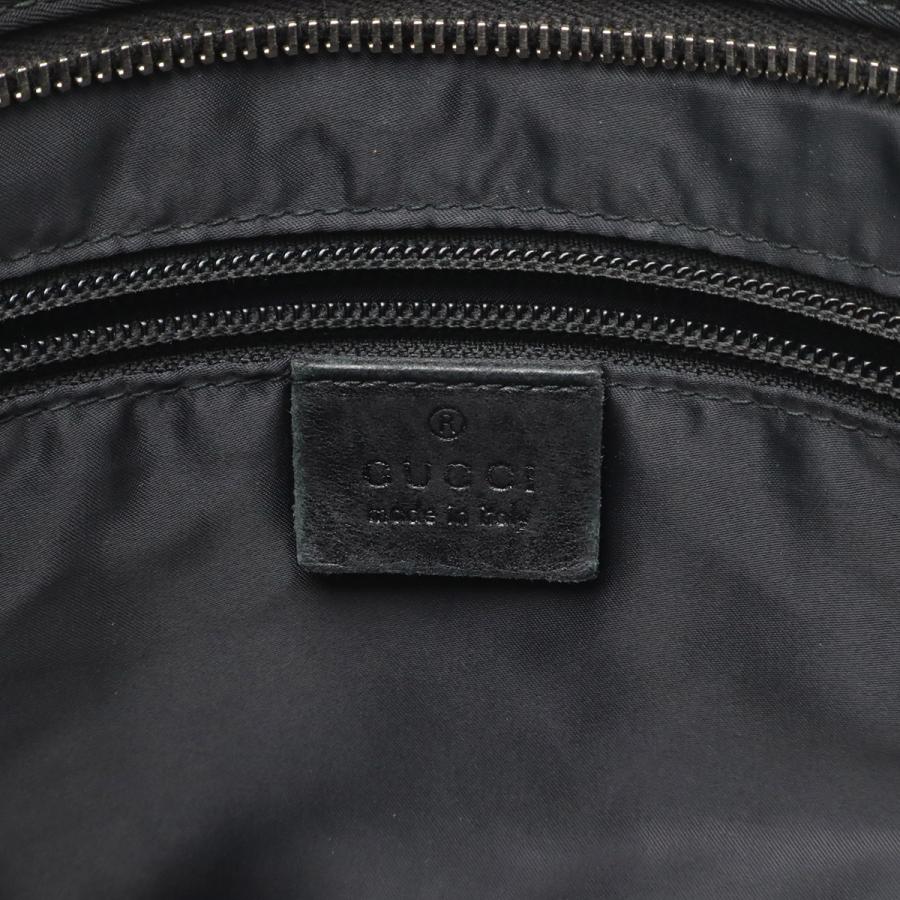 GUCCI グッチ ディアマンテ ショルダーバッグ 斜め掛け ナイロン レザー ブラック 黒 グレー シルバー金具 270410 | GUCCI | 08