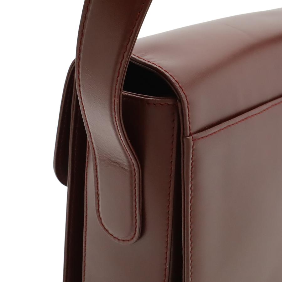 Cartier カルティエ マスト ドゥ カルティエ マストライン ショルダーバッグ 斜め掛け レザー ボルドー 赤 | Cartier | 03