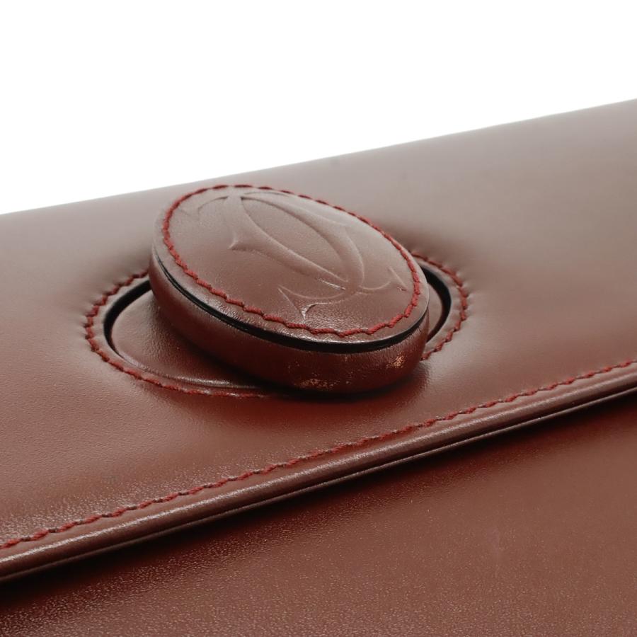 Cartier カルティエ マスト ドゥ カルティエ マストライン ショルダーバッグ 斜め掛け レザー ボルドー 赤 | Cartier | 08