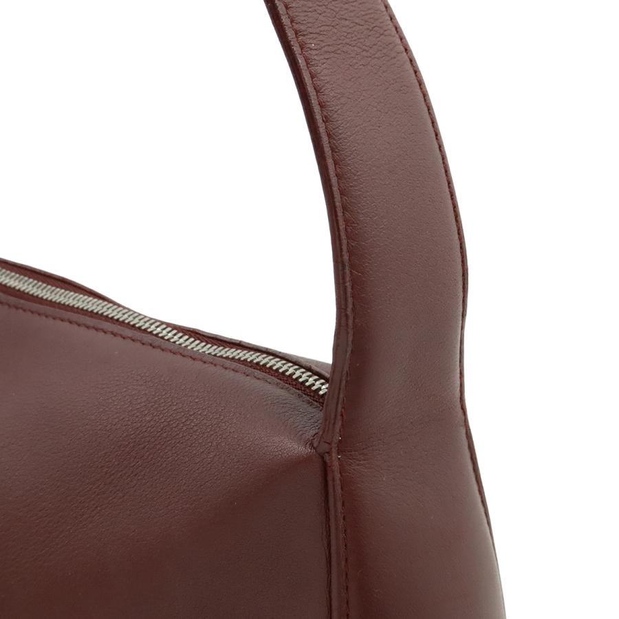 Cartier カルティエ ショルダーバッグ セミショルダー ワンショルダー 肩掛け レザー ボルドー 赤 シルバー金具 | Cartier | 03