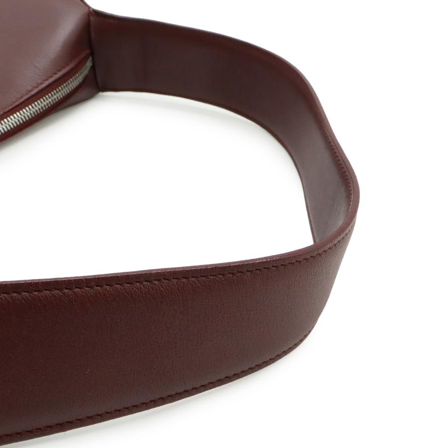 Cartier カルティエ ショルダーバッグ セミショルダー ワンショルダー 肩掛け レザー ボルドー 赤 シルバー金具 | Cartier | 04