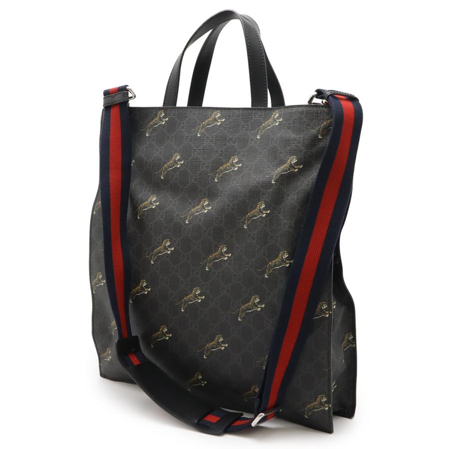 GUCCI（グッチ） GGスプリーム タイガー ウェブライン トートバッグ 