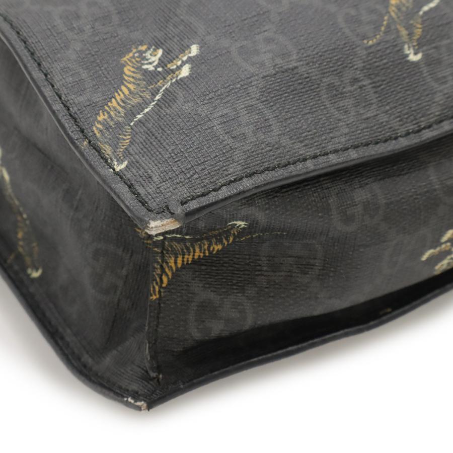 GUCCI グッチ GGスプリーム タイガー ウェブライン トートバッグ 2WAY ショルダーバッグ 斜め掛け PVC レザー ダークグレー 495559 | GUCCI | 02