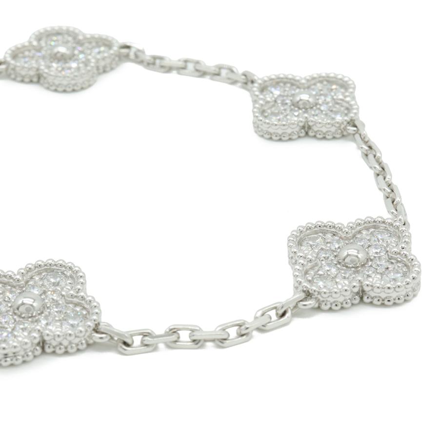 Van Cleef & Arpels ヴァン クリーフ & アーペル ヴィンテージ アルハンブラ ブレスレット 5モチーフ K18WG ダイヤモンド D2.41ct | Van Cleef ＆ Arpels | 01