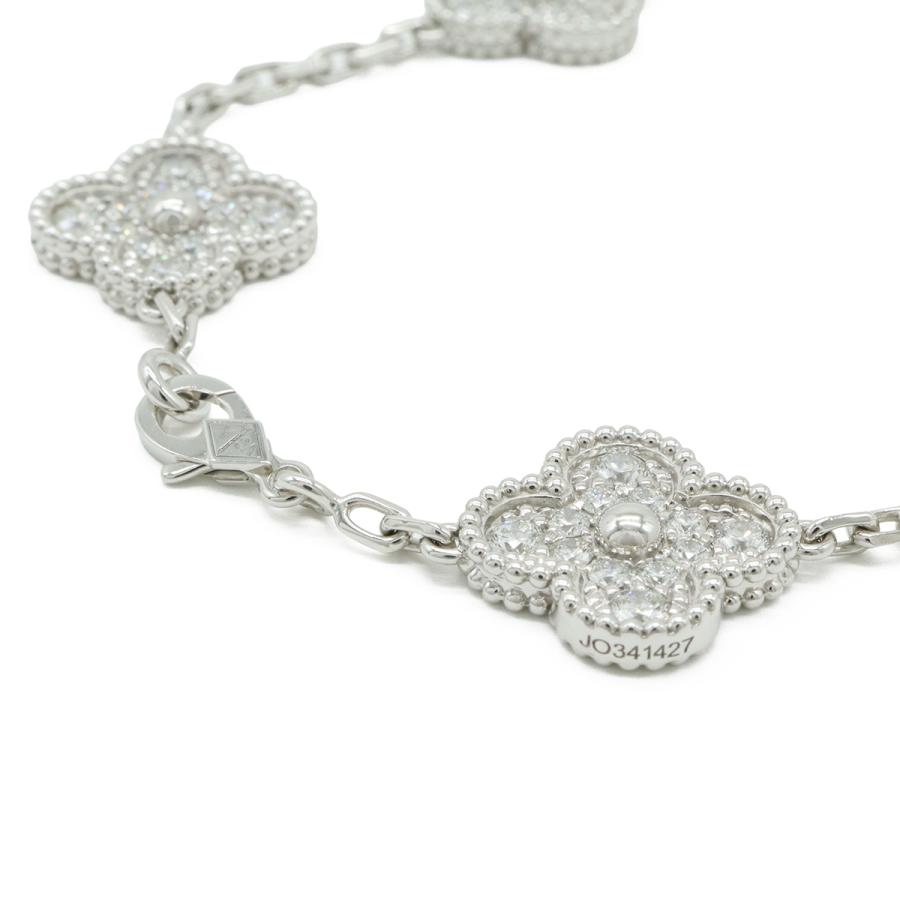 Van Cleef & Arpels ヴァン クリーフ & アーペル ヴィンテージ アルハンブラ ブレスレット 5モチーフ K18WG ダイヤモンド D2.41ct | Van Cleef ＆ Arpels | 02