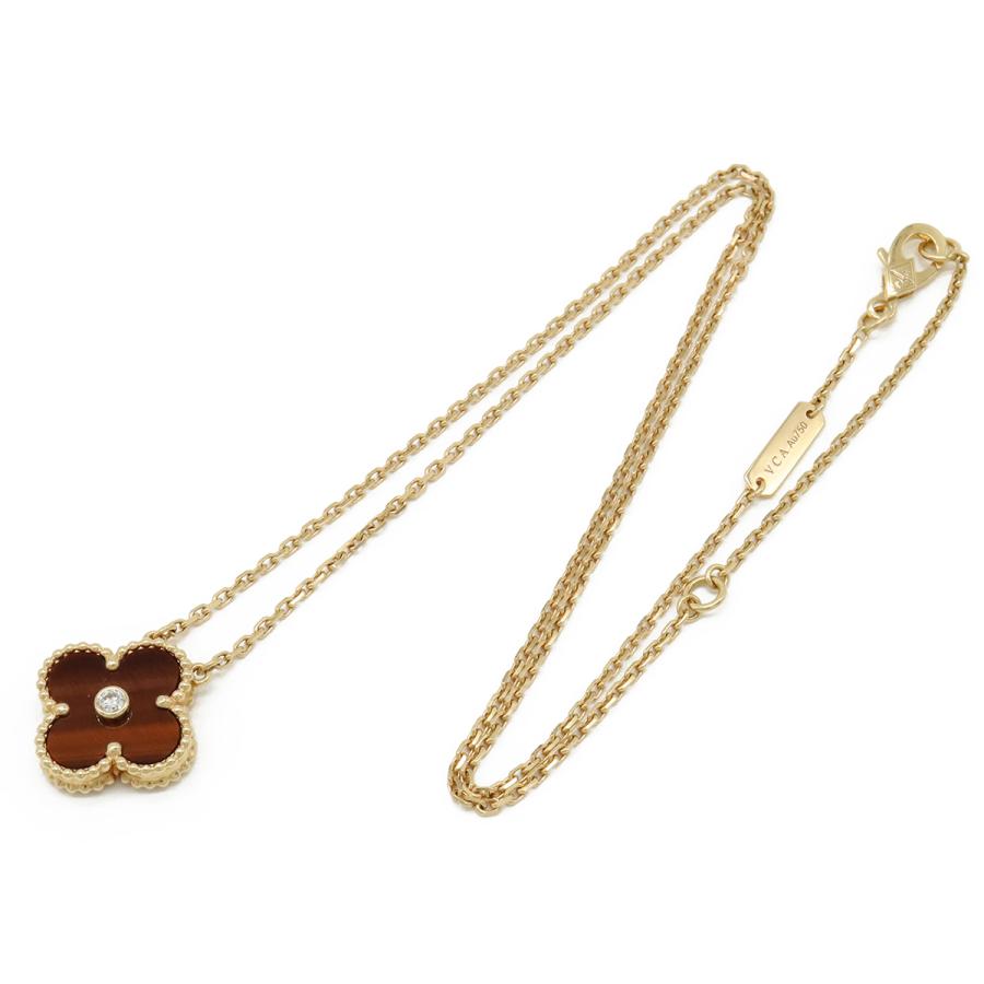 Van Cleef & Arpels ヴァン クリーフ & アーペル ヴィンテージ アルハンブラ ネックレス K18PG ブルズアイ 1PD 2017年クリスマス限定 | Van Cleef ＆ Arpels | 01