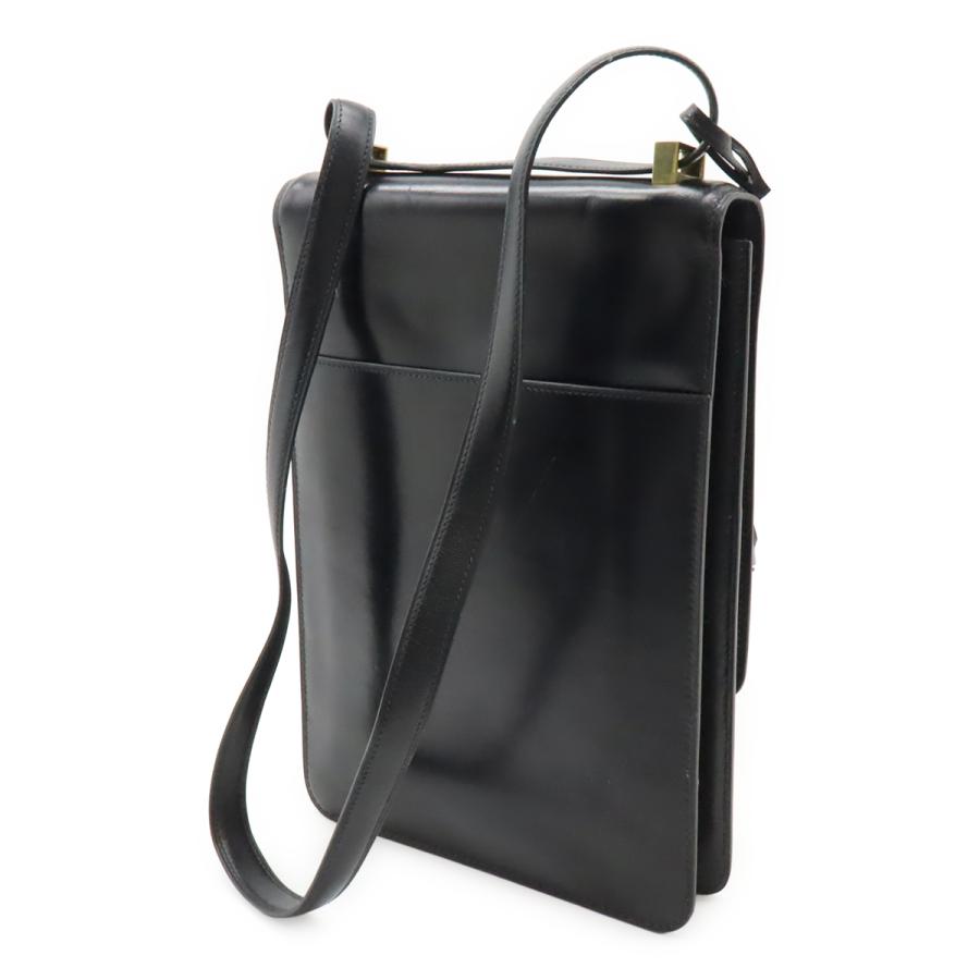 HERMES エルメス サックアデペッシュDPLG ショルダーバッグ 縦長 ボックスカーフ レザー ブラック 黒 ゴールド金具 ○I刻印 | HERMES | 01
