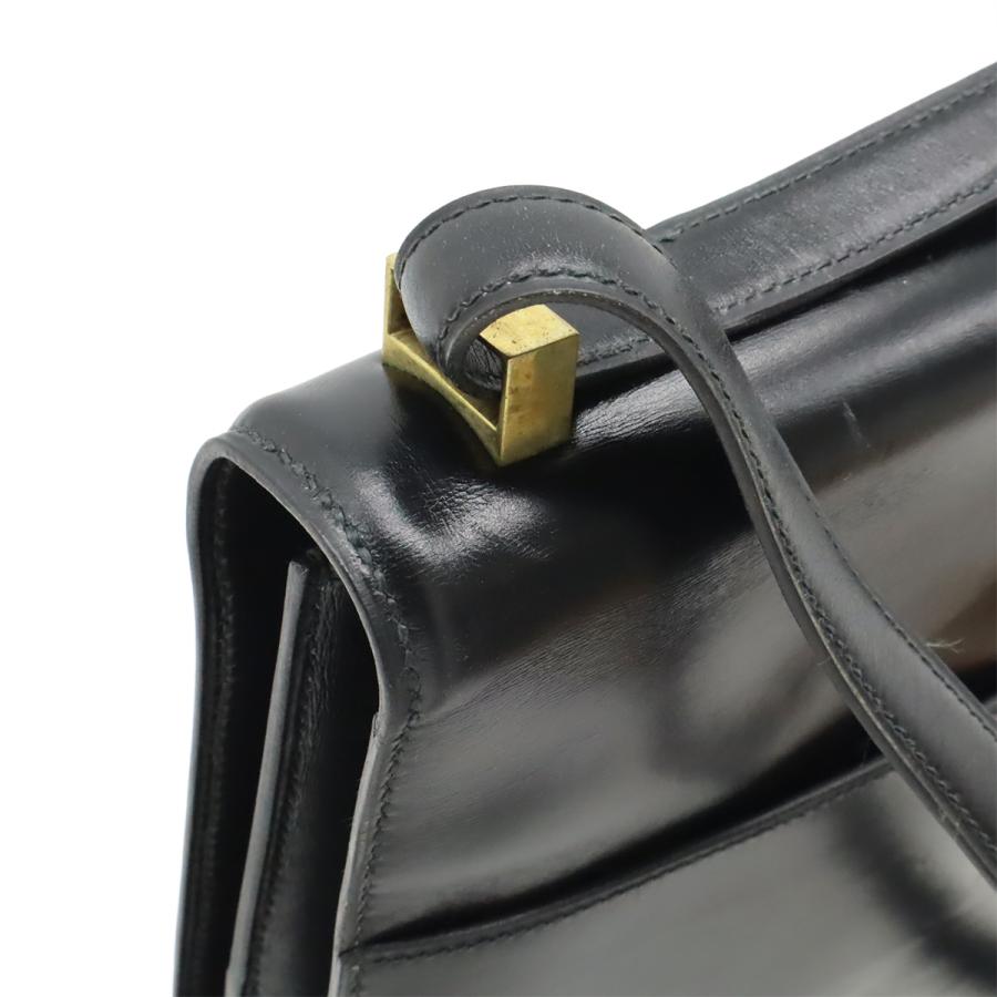 HERMES エルメス サックアデペッシュDPLG ショルダーバッグ 縦長 ボックスカーフ レザー ブラック 黒 ゴールド金具 ○I刻印 | HERMES | 03