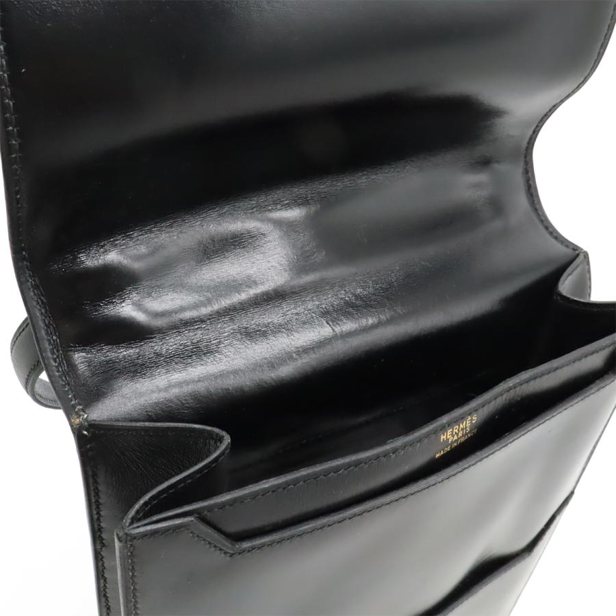HERMES エルメス サックアデペッシュDPLG ショルダーバッグ 縦長 ボックスカーフ レザー ブラック 黒 ゴールド金具 ○I刻印 | HERMES | 05