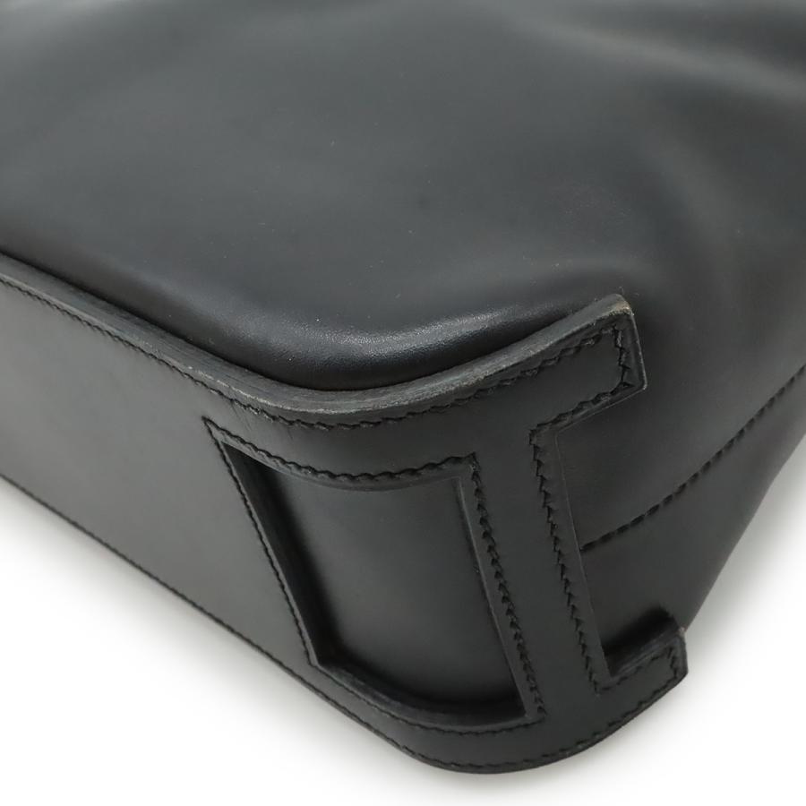 HERMES エルメス エスカパーダ ハンドバッグ トートバッグ ボックスカーフ BOXカーフ レザー ブラック 黒 シルバー金具 □E刻印 | HERMES | 02