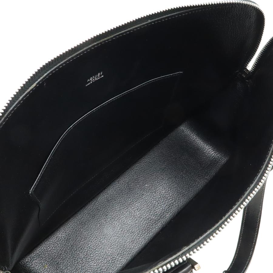 HERMES エルメス エスカパーダ ハンドバッグ トートバッグ ボックスカーフ BOXカーフ レザー ブラック 黒 シルバー金具 □E刻印 | HERMES | 05
