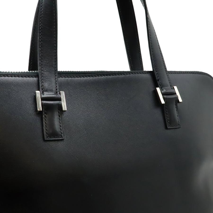 HERMES エルメス エスカパーダ ハンドバッグ トートバッグ ボックスカーフ BOXカーフ レザー ブラック 黒 シルバー金具 □E刻印 | HERMES | 06