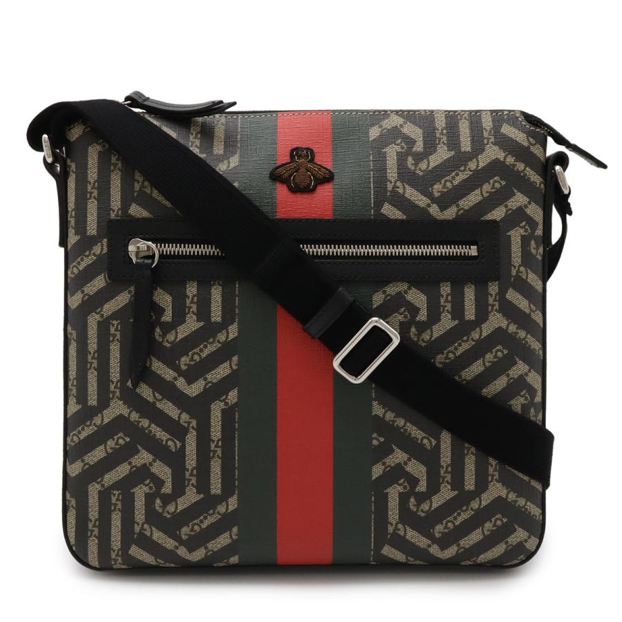 GUCCI グッチ GGカレイド GGスプリーム ウェブライン ショルダーバッグ メッセンジャーバッグ ビー 蜂 PVC レザー ベージュ ブラック | GUCCI