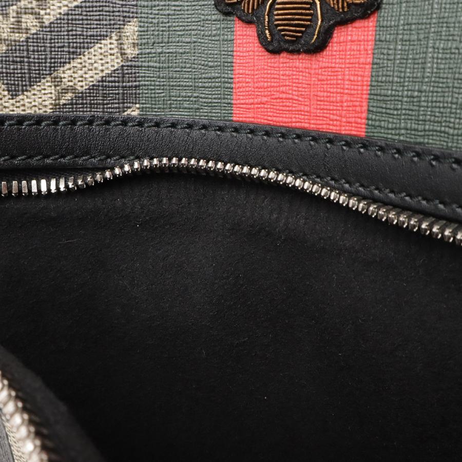 GUCCI グッチ GGカレイド GGスプリーム ウェブライン ショルダーバッグ メッセンジャーバッグ ビー 蜂 PVC レザー ベージュ ブラック | GUCCI | 08