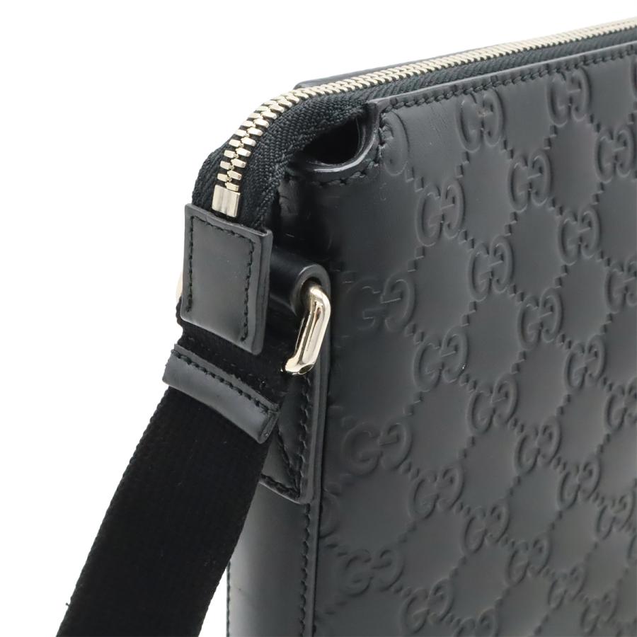 GUCCI グッチ グッチシマ ショルダーバッグ 斜め掛け レザー ブラック 黒 シルバー金具 406408 | GUCCI | 04