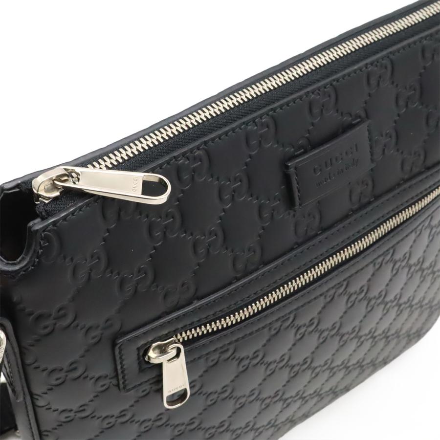 GUCCI グッチ グッチシマ ショルダーバッグ 斜め掛け レザー ブラック 黒 シルバー金具 406408 | GUCCI | 05