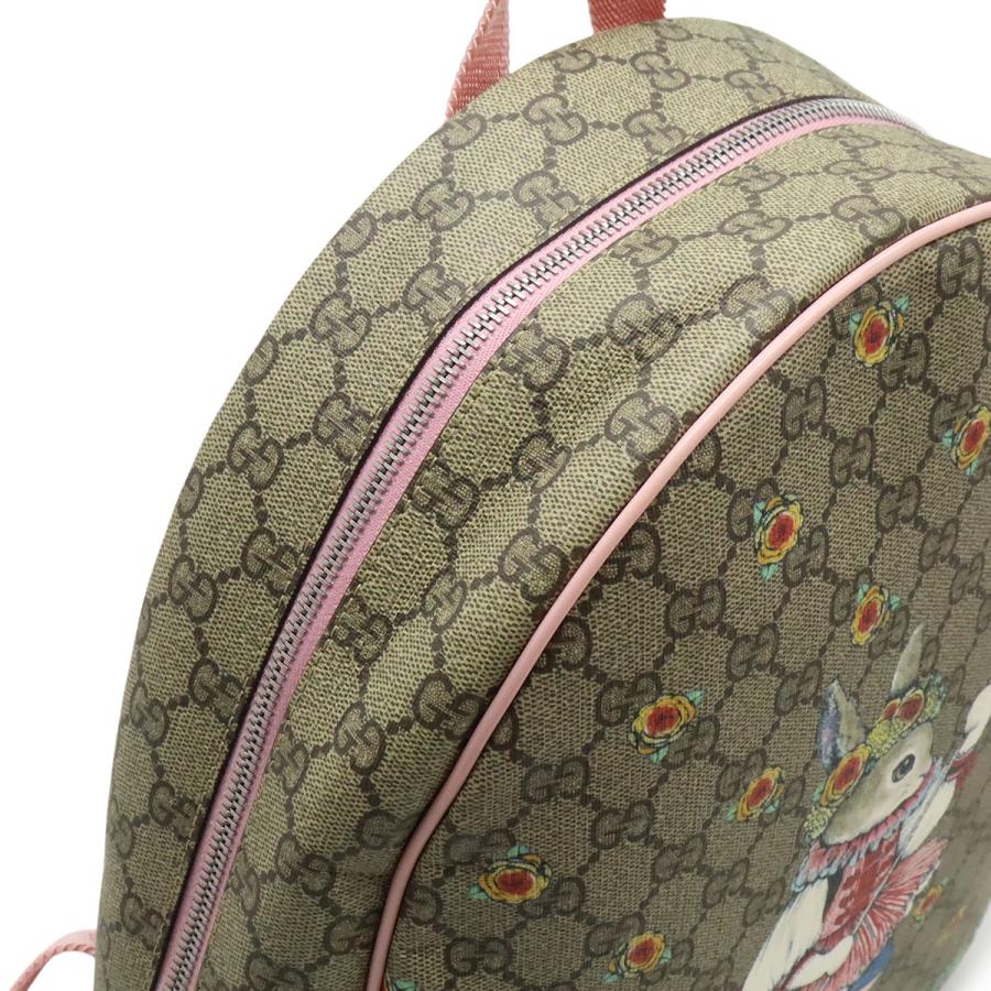 GUCCI グッチ チルドレンズ GGスプリーム バックパック リュックサック ヒグチユウコ コラボ ラビット うさぎ プリント PVC ベージュ | GUCCI | 06