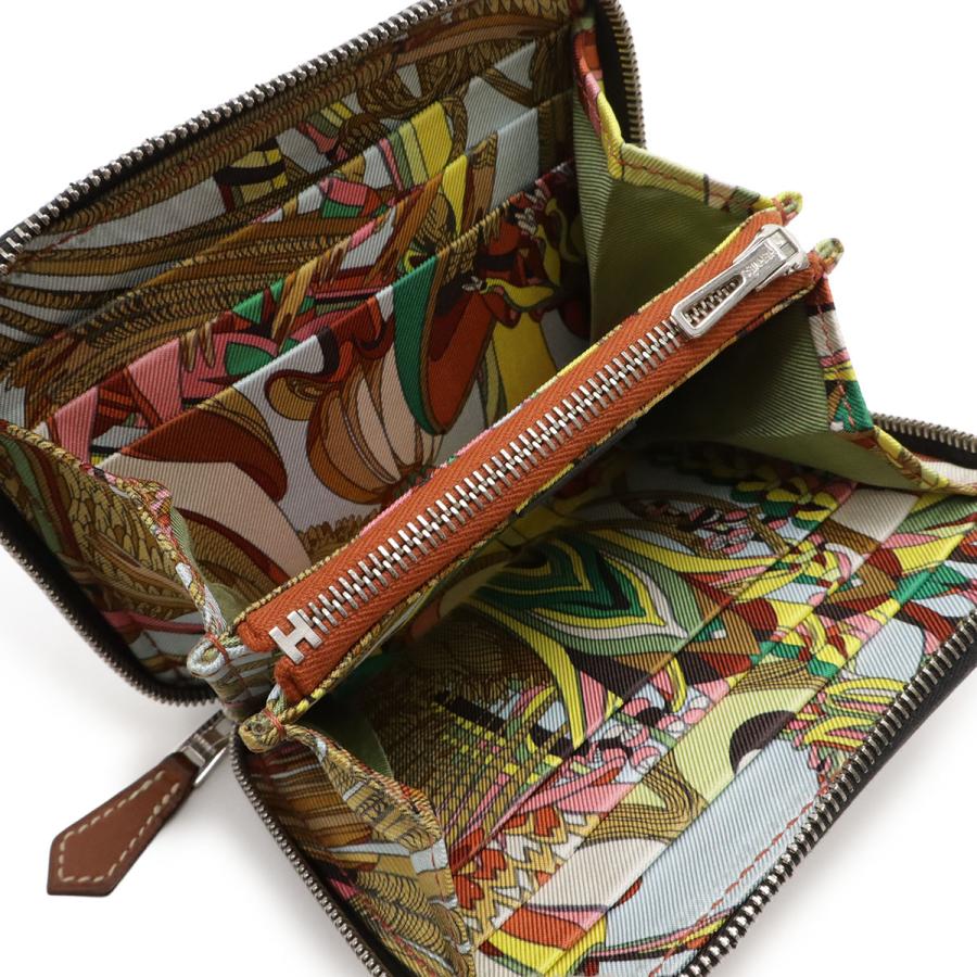 HERMES エルメス アザップシルクイン コンパクト コインケース 小銭入れ コインパース ラウンドファスナー ヴォーエプソン ブラック 黒 D刻印 | HERMES | 04