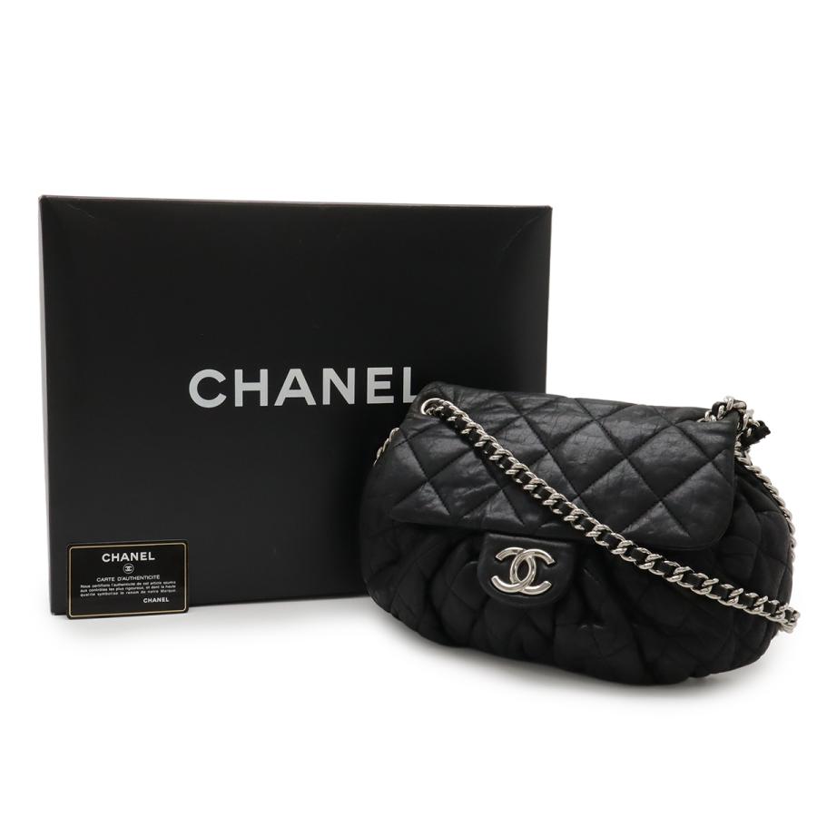 CHANEL シャネル マトラッセ ラグジュアリー チェーンアラウンド チェーンショルダー ラムスキン レザー ブラック 黒 シルバー金具 | CHANEL | 08