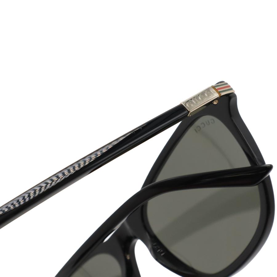 GUCCI グッチ ウェブストライプ シェリーライン サングラス アイウェア ウェリントンシェイプ スモーク ブラック 黒 56□19 150 GG1456SA | GUCCI | 03