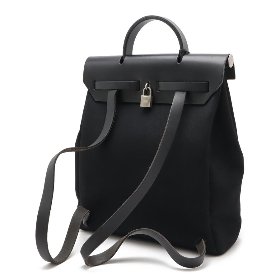HERMES エルメス エールバッグ アドPM リュックサック バックパック 2WAY ハンドバッグ トワルオフィシエ キャンバス レザー ブラック 黒 | HERMES | 01