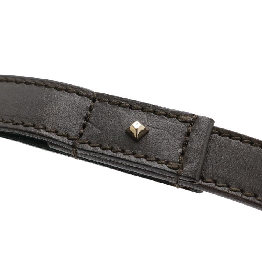 GUCCI グッチ シェリーライン ペットリード 首輪 セット ドッグ 犬用 散歩 スタッズ レザー ダークブラウン ゴールド金具 | GUCCI | 04