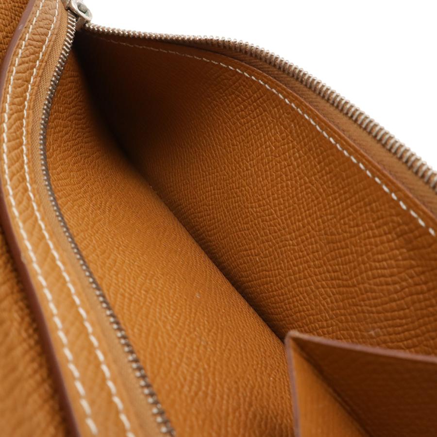 HERMES エルメス ベアンスフレ 2つ折長財布 二つ折り長財布 ヴォーエプソン レザー ゴールド ライトブラウン シルバー金具 T刻印 | HERMES | 07