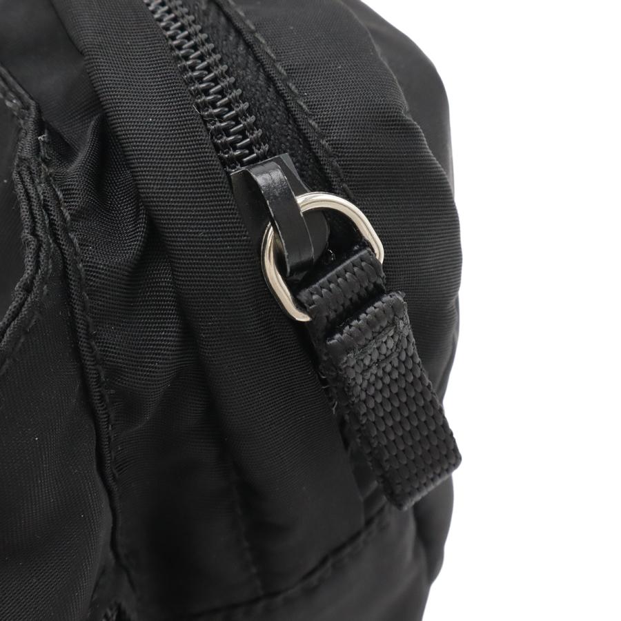 PRADA プラダ トライアングルロゴ ウエストポーチ ボディバッグ ナイロン NERO 黒 ブラック シルバー金具 2VL001 | PRADA | 03