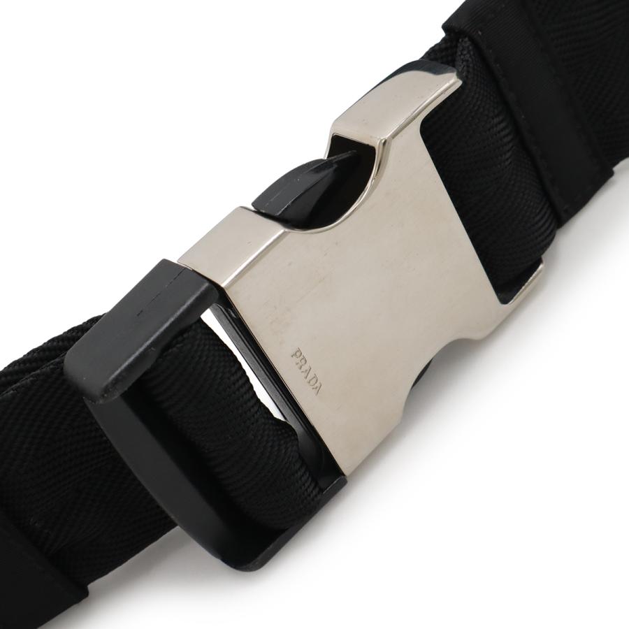 PRADA プラダ トライアングルロゴ ウエストポーチ ボディバッグ ナイロン NERO 黒 ブラック シルバー金具 2VL001 | PRADA | 04