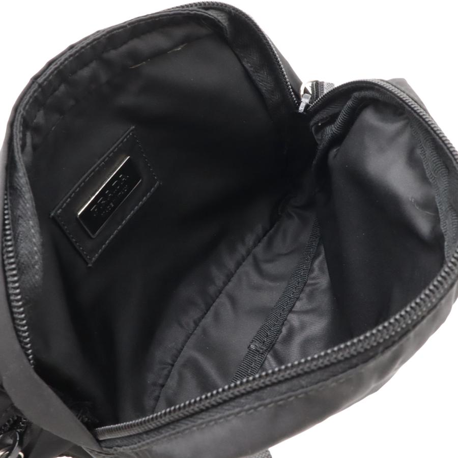 PRADA プラダ トライアングルロゴ ウエストポーチ ボディバッグ ナイロン NERO 黒 ブラック シルバー金具 2VL001 | PRADA | 05