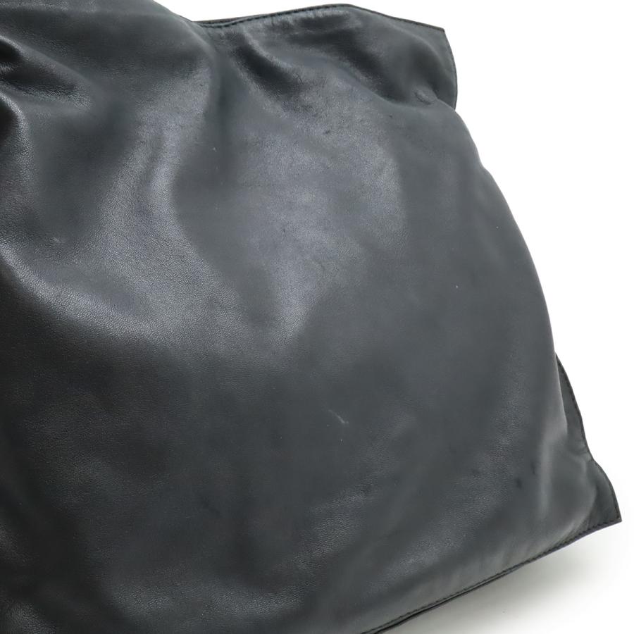 LOEWE ロエベ フラメンコ30 アナグラム ショルダーバッグ セミショルダー 2WAY 斜め掛け 肩掛け フリンジ ナッパレザー ブラック 黒 ゴールド金具 | LOEWE | 06