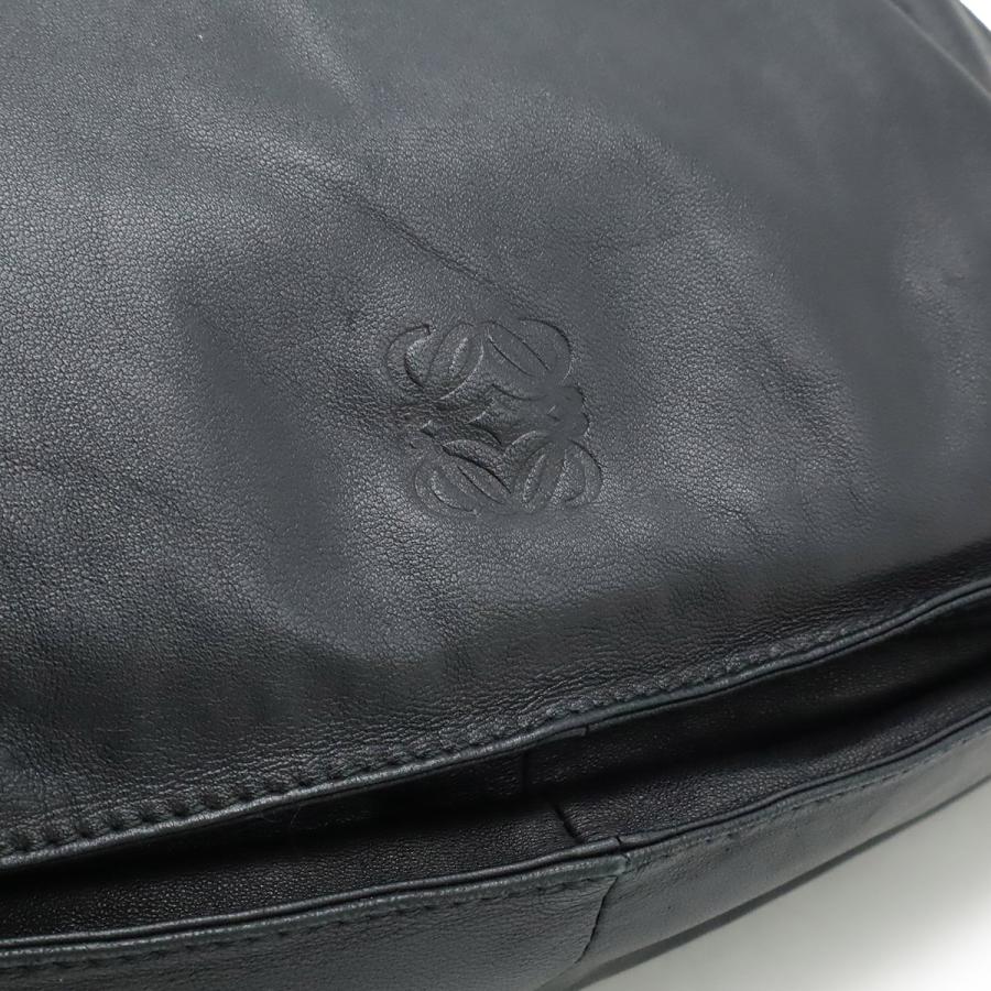 LOEWE ロエベ フラメンコ30 アナグラム ショルダーバッグ セミショルダー 2WAY 斜め掛け 肩掛け フリンジ ナッパレザー ブラック 黒 ゴールド金具 | LOEWE | 07