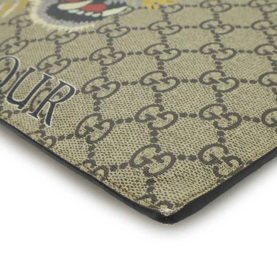 GUCCI グッチ GGスプリーム クラッチバッグ セカンドバッグ タイガー 虎 トラ プリント PVC レザー カーキベージュ マルチカラー 473904 | GUCCI | 02