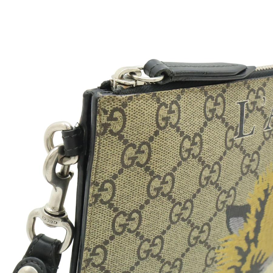 GUCCI グッチ GGスプリーム クラッチバッグ セカンドバッグ タイガー 虎 トラ プリント PVC レザー カーキベージュ マルチカラー 473904 | GUCCI | 03