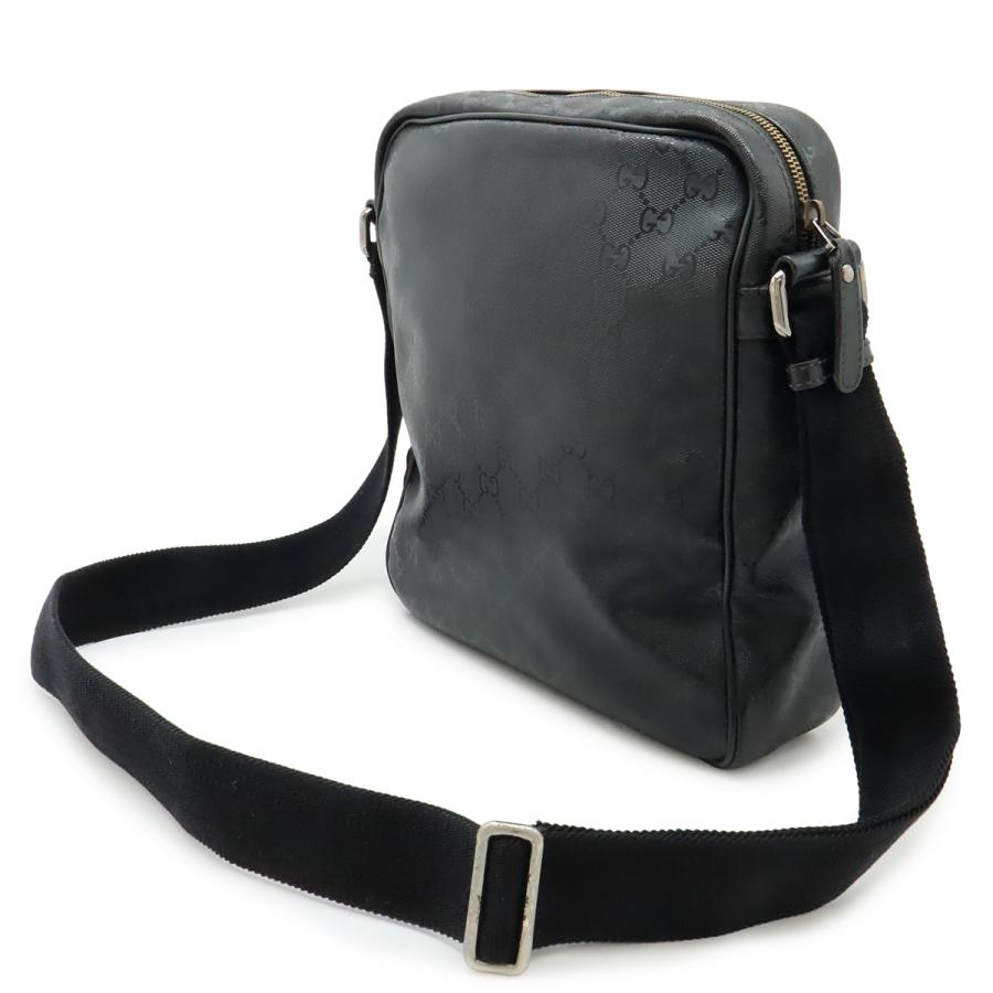 GUCCI グッチ GGインプリメ ショルダーバッグ ポシェット 斜め掛け PVC レザー 黒 ブラック 201448 | GUCCI | 01