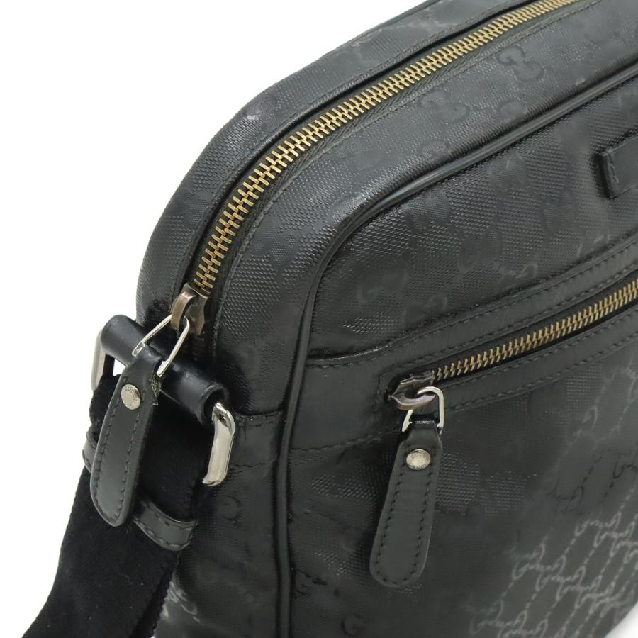GUCCI グッチ GGインプリメ ショルダーバッグ ポシェット 斜め掛け PVC レザー 黒 ブラック 201448 | GUCCI | 05