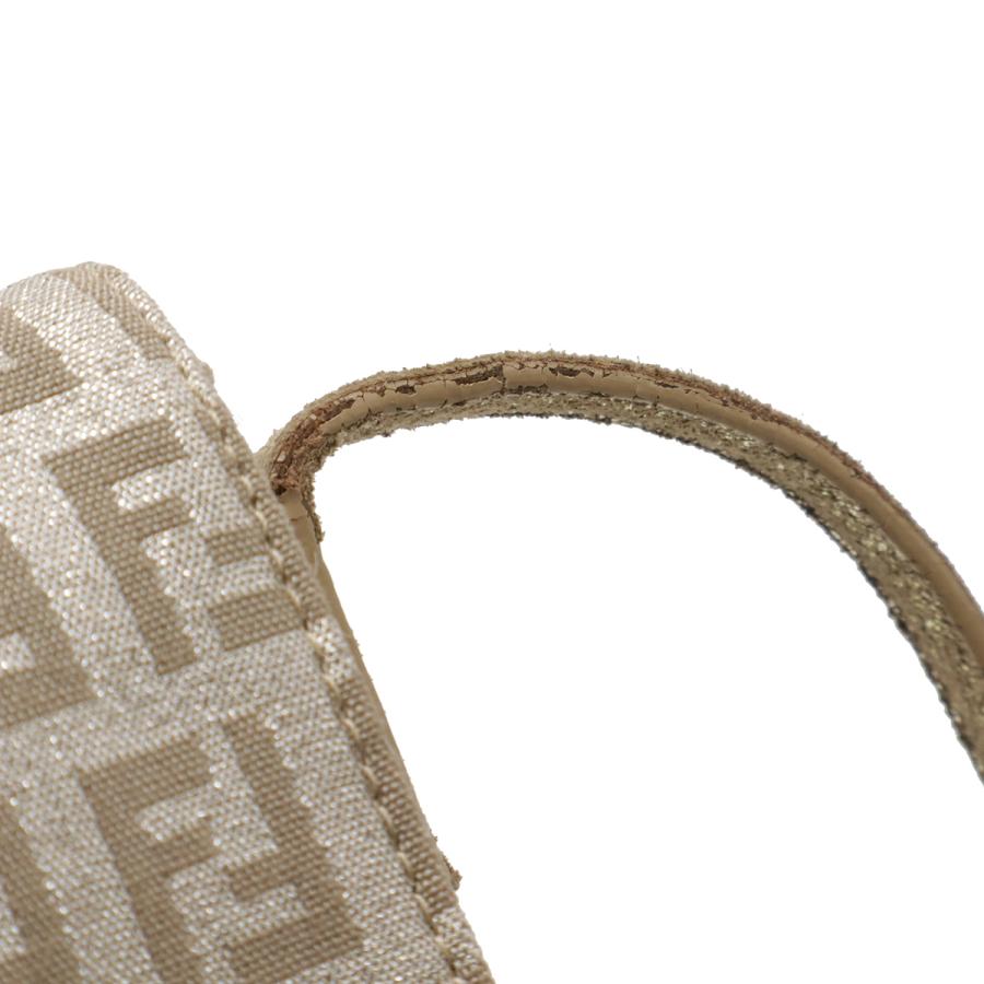FENDI フェンディ ズッキーノ柄 ショルダーバッグ ポシェット 斜め掛け キャンバス レザー ゴールド ベージュ 8BT075 | FENDI | 04