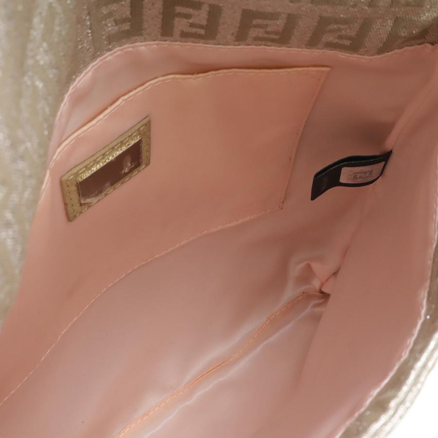 FENDI フェンディ ズッキーノ柄 ショルダーバッグ ポシェット 斜め掛け キャンバス レザー ゴールド ベージュ 8BT075 | FENDI | 05