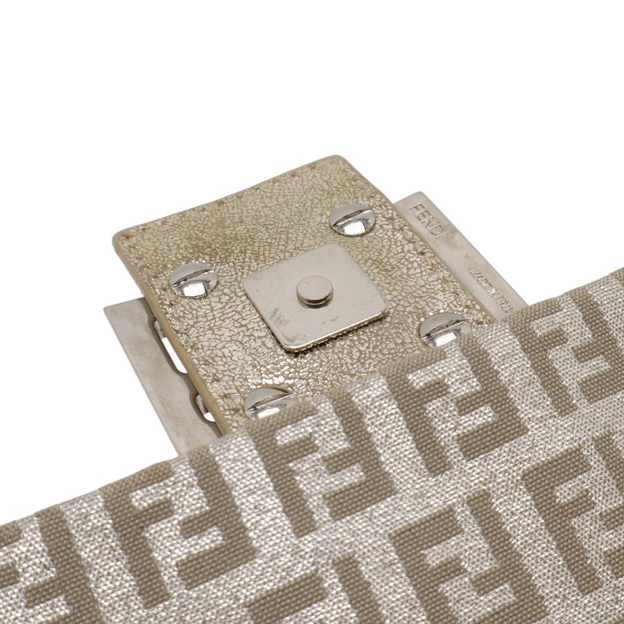 FENDI フェンディ ズッキーノ柄 ショルダーバッグ ポシェット 斜め掛け キャンバス レザー ゴールド ベージュ 8BT075 | FENDI | 07