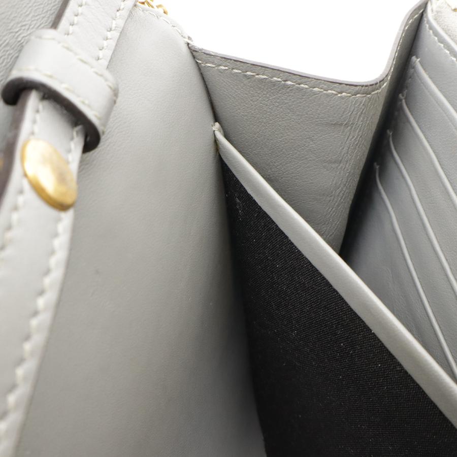 CÉLINE 2wayクラッチバッグ ブラック/ホワイト CELINE（セリーヌ） ポケット ラージフラップ チェーンウォレット