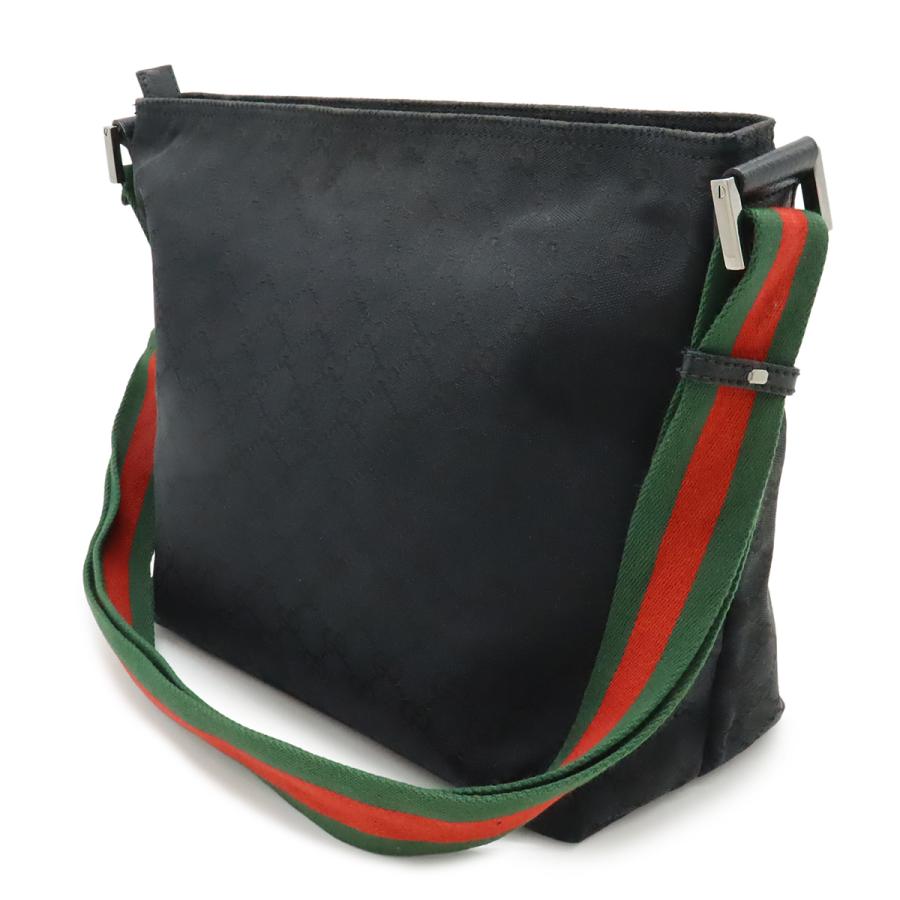GUCCI グッチ GGキャンバス シェリーライン ウェブライン ショルダーバッグ 斜め掛け レザー ブラック 黒  189751 | GUCCI | 01