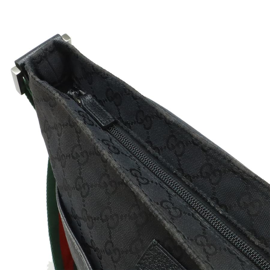GUCCI グッチ GGキャンバス シェリーライン ウェブライン ショルダーバッグ 斜め掛け レザー ブラック 黒  189751 | GUCCI | 05