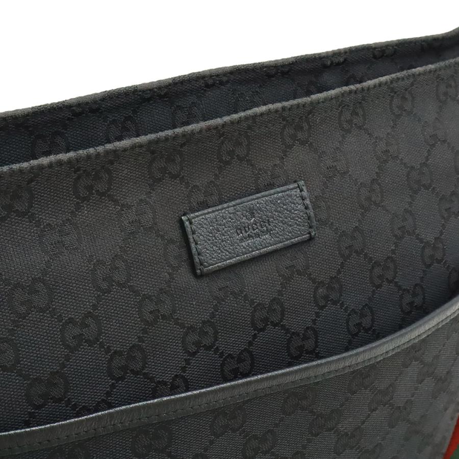 GUCCI グッチ GGキャンバス シェリーライン ウェブライン ショルダーバッグ 斜め掛け レザー ブラック 黒  189751 | GUCCI | 07