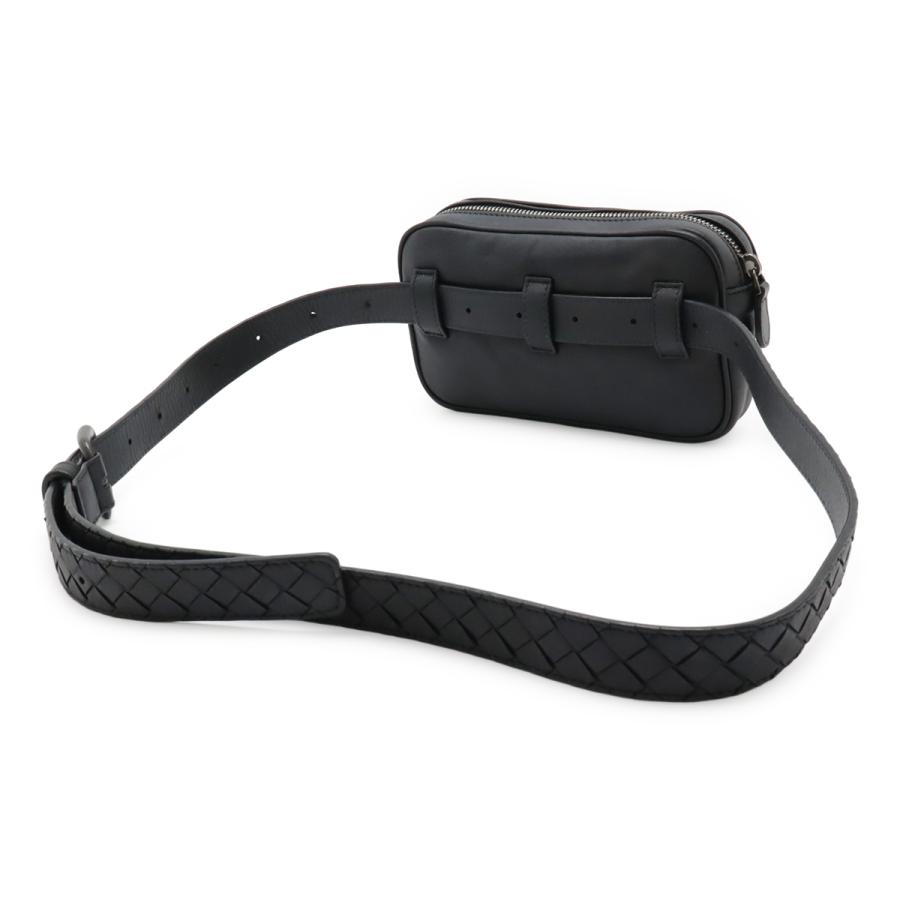 BOTTEGA VENETA ボッテガ ヴェネタ ボッテガベネタ イントレチャート ウエストバッグ ボディバッグ 2WAY ポーチ レザー ブラック 黒 | BOTTEGA VENETA | 01