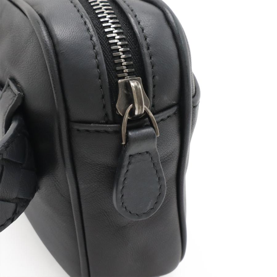BOTTEGA VENETA ボッテガ ヴェネタ ボッテガベネタ イントレチャート ウエストバッグ ボディバッグ 2WAY ポーチ レザー ブラック 黒 | BOTTEGA VENETA | 03