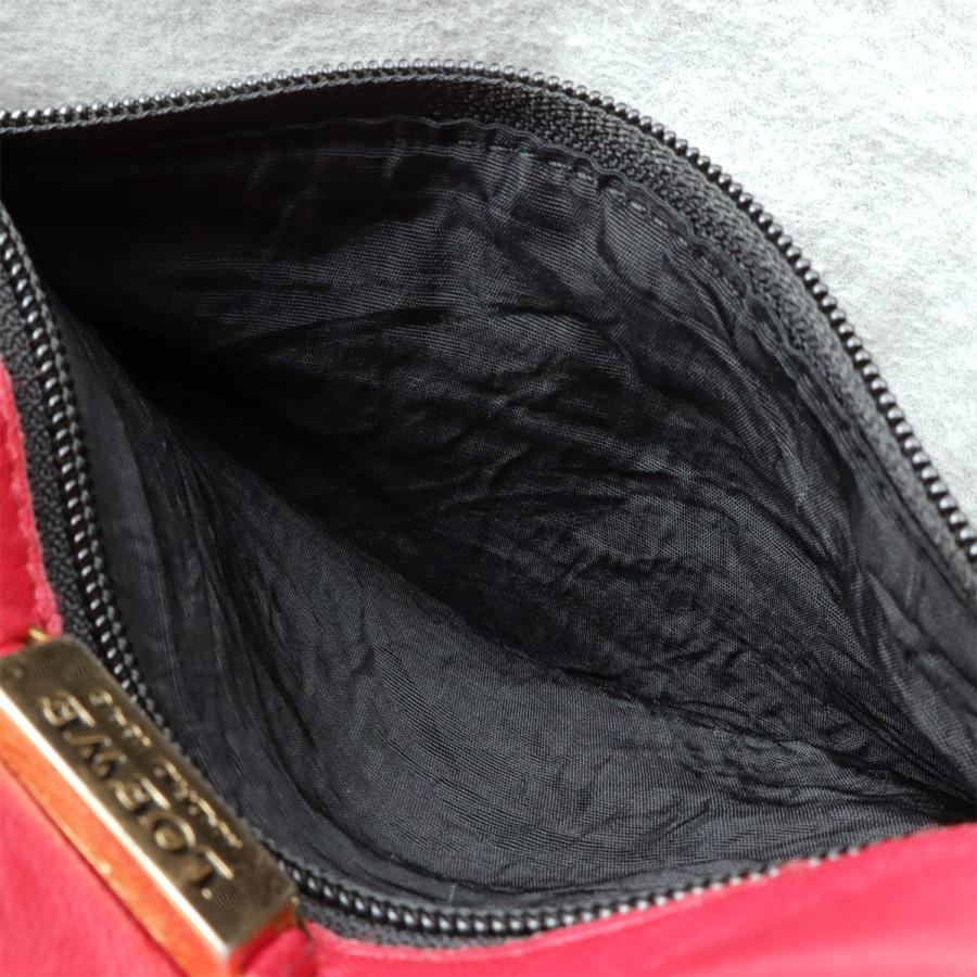 LOEWE ロエベ アナグラム ポシェット ショルダーバッグ 2WAY ポーチ 斜め掛け レザー ピンク ゴールド金具 | LOEWE | 06