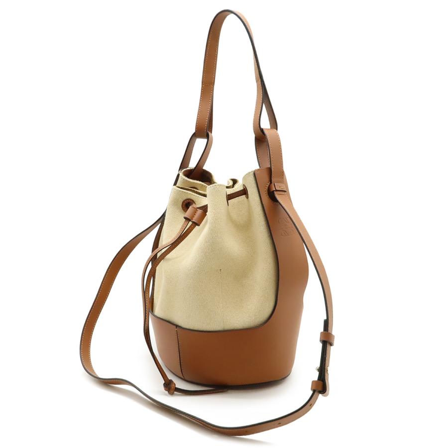 LOEWE ロエベ バルーンバッグ ショルダーバッグ 2WAY ハンドバッグ キャンバス レザー ベージュ タン ブラウン 326.38AC30 | LOEWE | 01